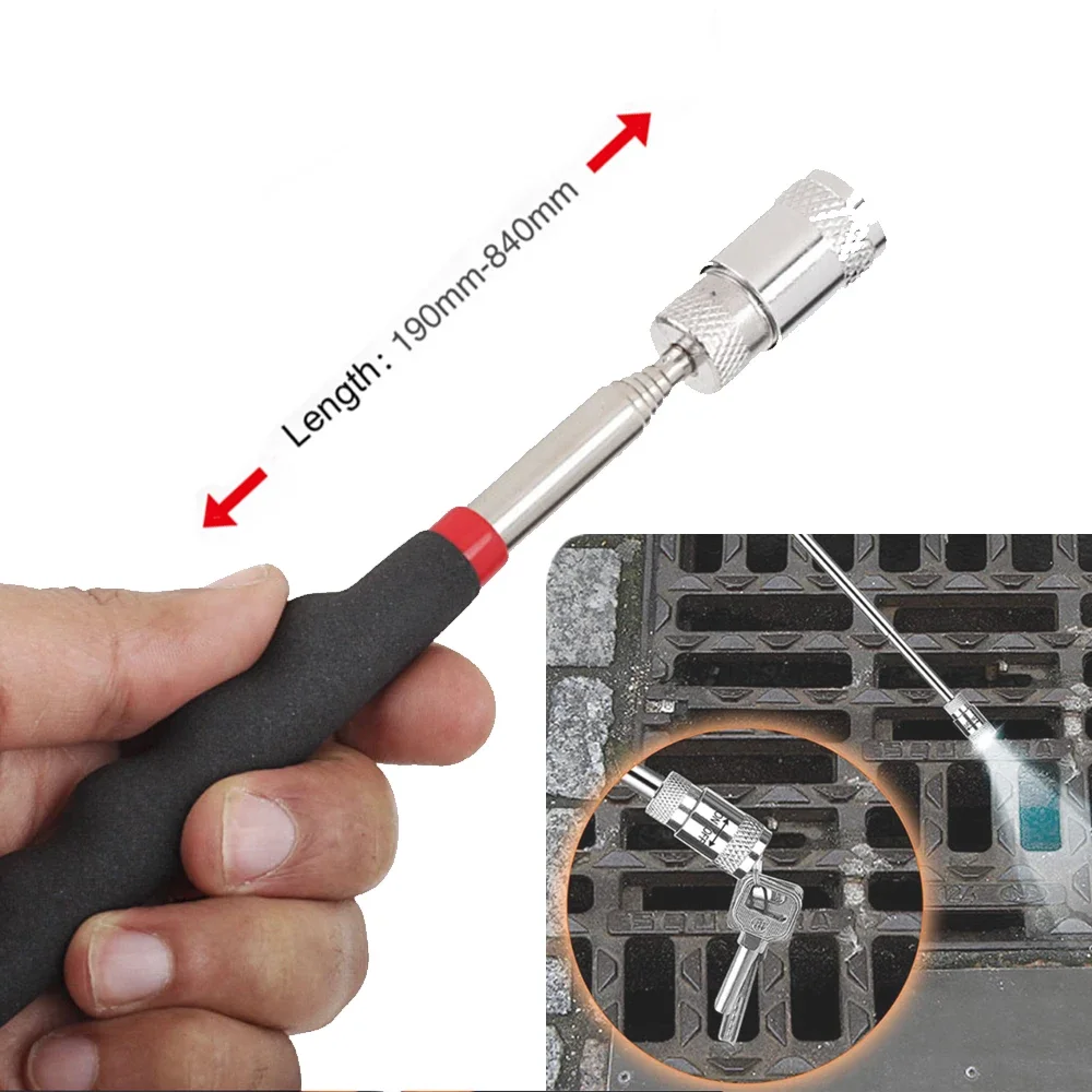 1-5pcs Telescopic Magnetic Pen Metalworking Handy Tool Magnet Capacity for Picking Up Nut Bolt Adjustable Pickup Rod Stick Set 3