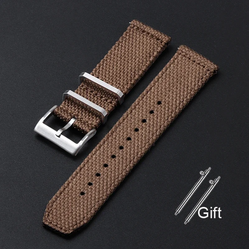 Men's Military Sports Nylon Cotton Watch Strap with Quick Release - Braid Bracelet Design