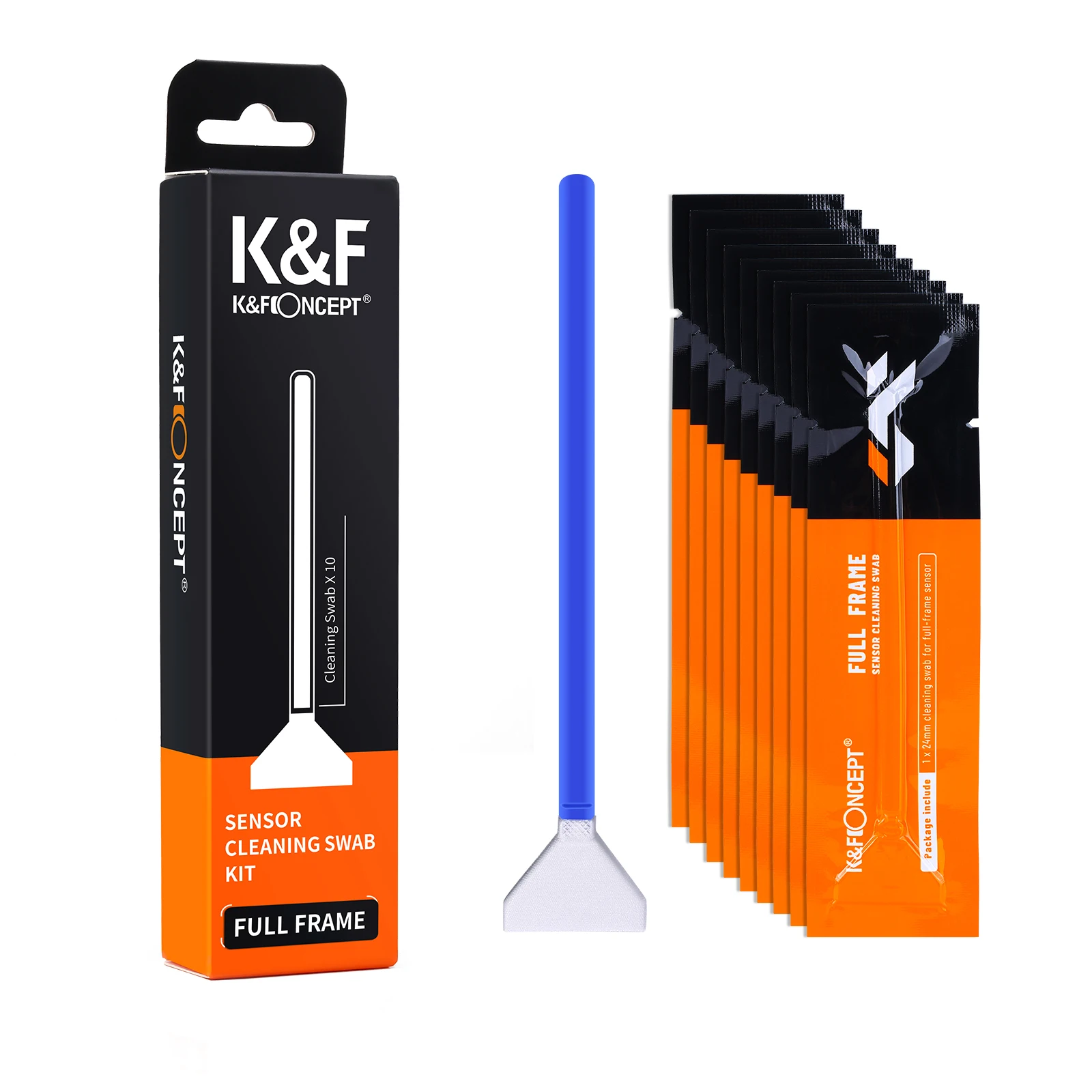 K&F Concept Cleaning Swab Full Frame Sensors 10PCS Individually Vacuum Packed Swabs Brush For DSLR Digital Camera