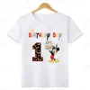Disney Mickey Mouse Graphic Birthday Boy T Shirt Kids Clothes 1 2 3 4 5 6 7 8 9 10 Years Baby Boys Party T-Shirts Customize Tops 3