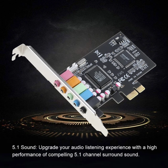 Adaptador tarjeta sonido PCIe 5,1, tarjeta sonido interna para