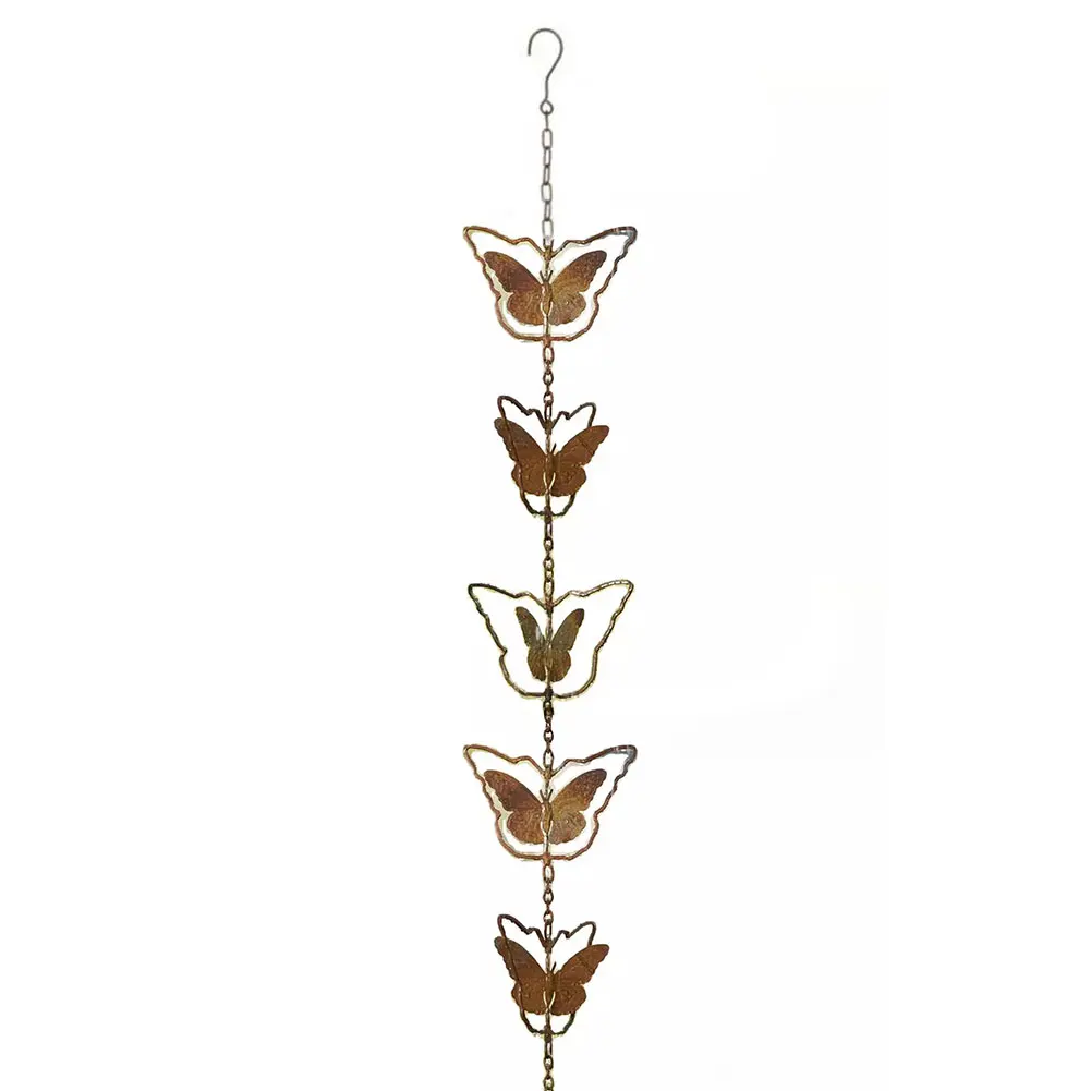 Metal Rainwater Drainage Chain Multifunction Drainage Rainwater Chain Decorative Rain Chains Exquisite for Indoor Outdoor Decor