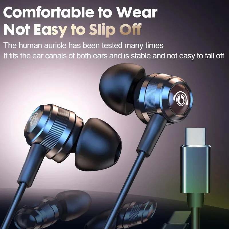 EARDECO Wired HIFI Earphones with Surround Sound & Noise Reduction