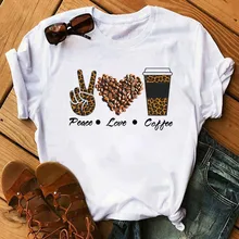 

Leopard Print T-shirt Top Women 2021 Summer Fashion Street O-neck Casual Short Sleeve White T-shirt Top