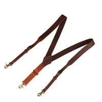 Tourbon Leather Tool Belt Clothing Suspenders Tactical Duty Belt Harness Tool belt Fully Adjustable Men 2