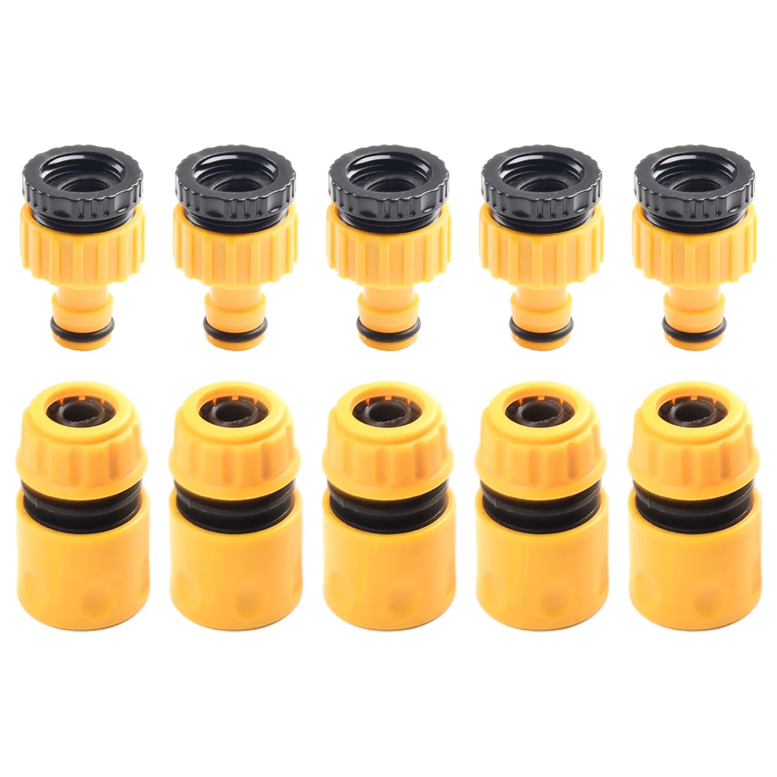 

10pcs 3/4" 1/2" Thread Connector Graden Hose Tap Adapter Watering Water Pipe Fitting Quick Connector