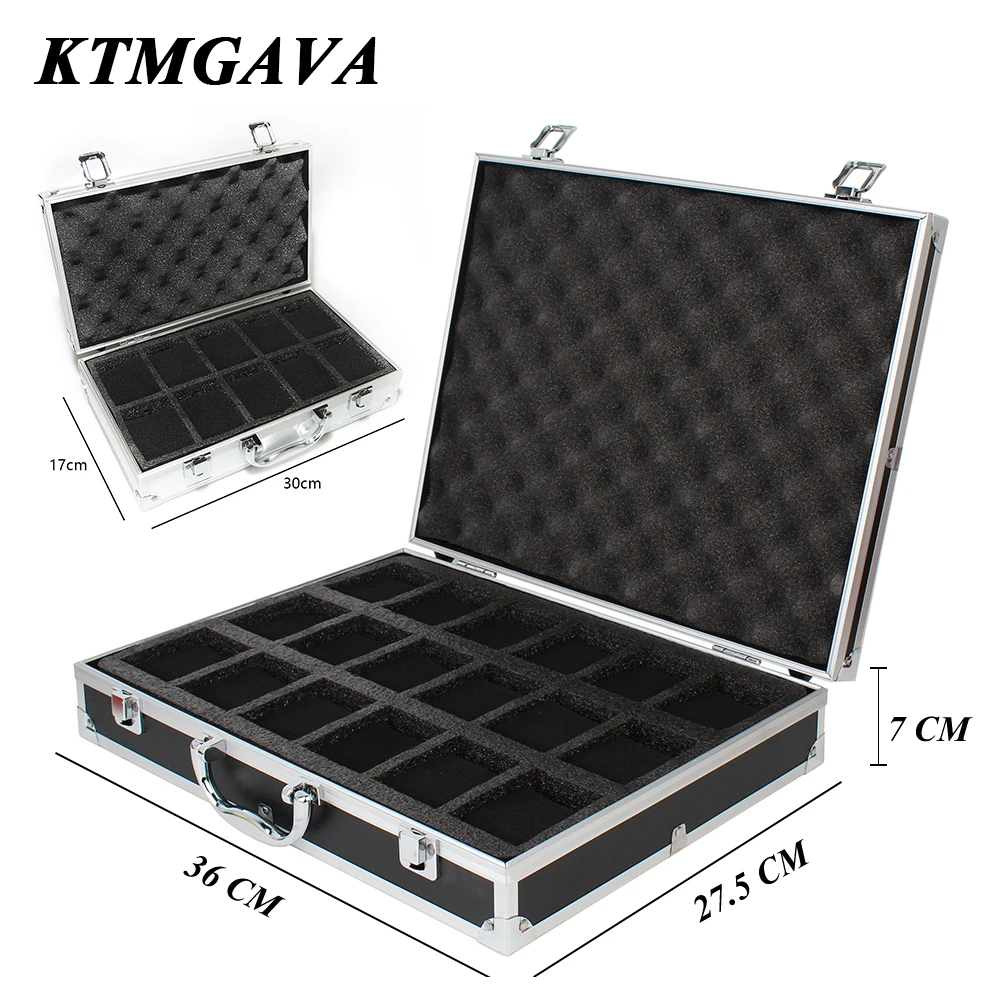 10/18 Girds Watch Box Aluminum Alloy Pattern Storage Clock Box Collection Display Gift Boxes