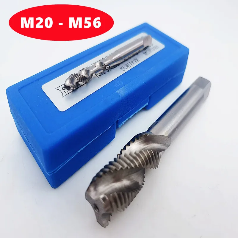 

1pcs W6542 HSS metric spiral groove machine tap M20-M56, machine tool and manual tool for internal thread tapping and drilling