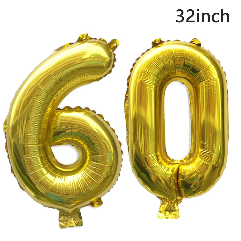 15 Stück Schwarz-Goldene 30 40 50 60 Happy Birthday Ballons Frauen Geburtstagsfeier Dekoration 40 50 60. Geburtstagsfeier Dekoration – Detail 9
