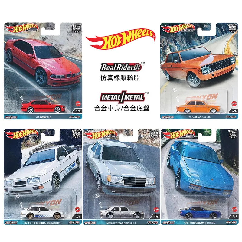 

Original Hot Wheels Premium Car Culture Canyon Warriors Coche 1/64 Boys Toys Children Diecast BMW M5 Ford Sierra Cosworth Gift