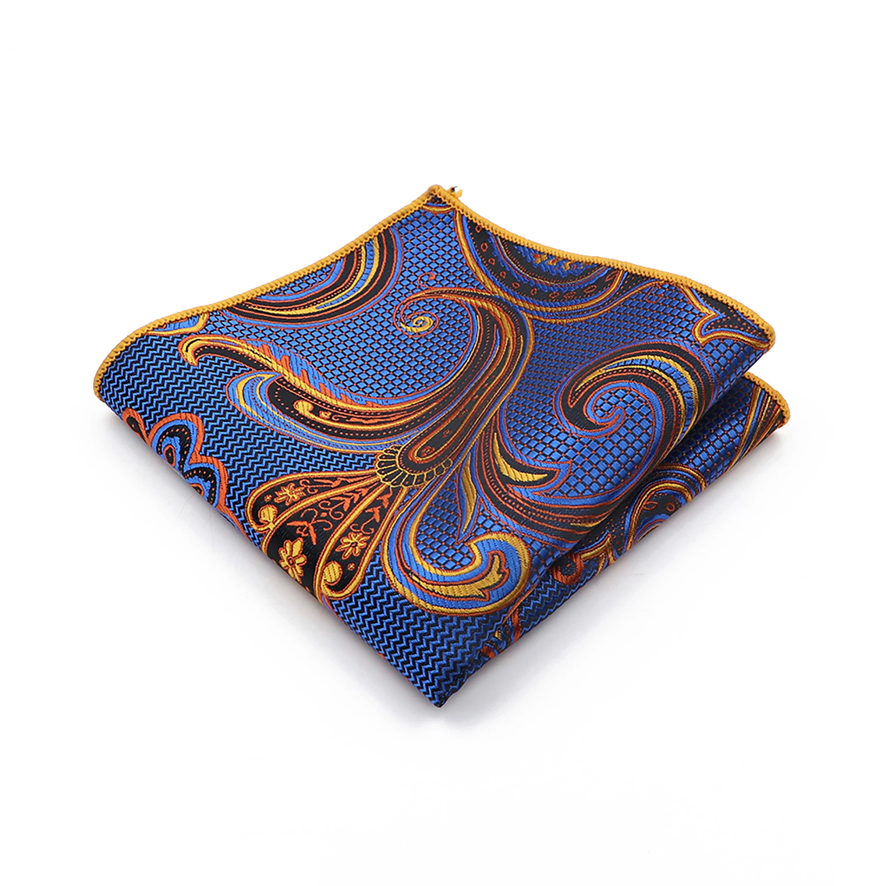 Pocket Square Mini Handkerchief Vintage Paisley Mens 23cm Width For Business Wedding Party Tuxedo Suit Accessories