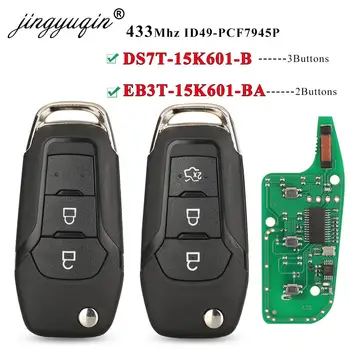 Keyforkess Chiave a Distanza di Vibrazione Fob 3 Bottoni 315/433Mhz N5F-A08TAA ID49 per Ford S-MAX Galaxy Mondeo Mk2 Mk7 explorer Ranger