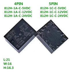 5PCS Original New SONG CHUAN 812H-1A-C 812H-1C-C -5VDC 12VDC 24VDC 812H-1C-V-12VDC 4PIN 5PIN Power Relay SRD