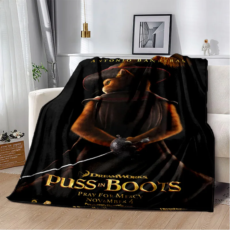 Puss In Boots blanket Sofa Travel blankets for beds halloween Camping  blanket thin blanket custom blanket picnic blanket - AliExpress