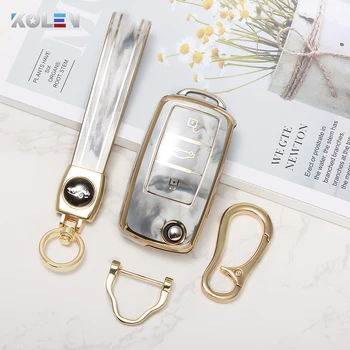 Nuovo TPU Car Flip Key Case Cover Shell per Volkswagen VW Polo Golf Passat Tiguan Beetle Caddy per Skoda Octavia Seat Leon Altea