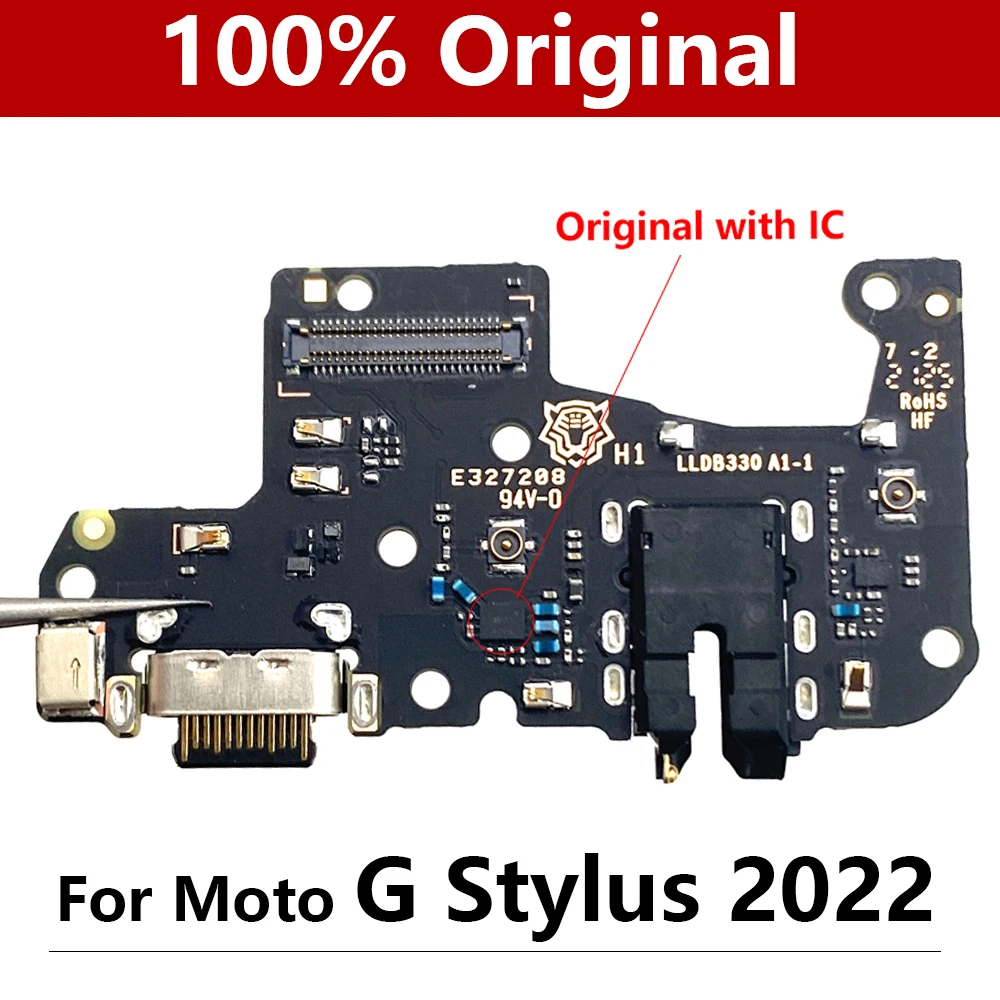 

Оригинальный зарядный USB-порт для Motorola Moto G Stylus 2022, док-разъем для микрофона, гибкий кабель, запасные части