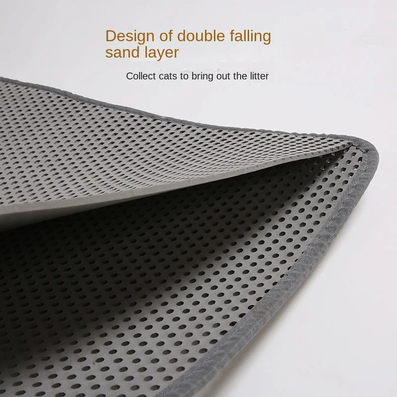 Pet Cat Litter Mat Waterproof Double Layer EVA Foldable Cat Litter Trapping Pet Carpet Bed Pads for Cats Pet Clean Supplies