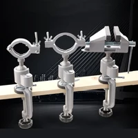 Adjustable Micro Vise 360 Degree Rotating Practical Micro Table Vise Aluminum Alloy Hand Electric Drill Electric Grinder Bracket 1