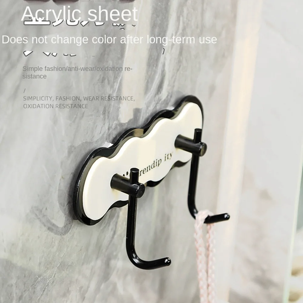 New Strong Load Bearing Capacity Washbasin Hook Suction Cup ABS Wall Mounted Grey Towel Hanger Bathroom
