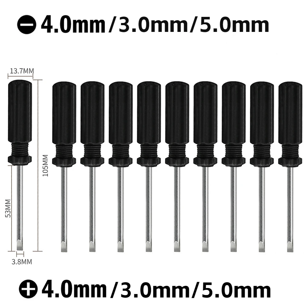 

10/2/1pcs 3/4/5mmSmall Mini Screwdriver Set Kit Repair Tool Slotted Cross Screwdrivers Transparent Head Precision Screwdrivers