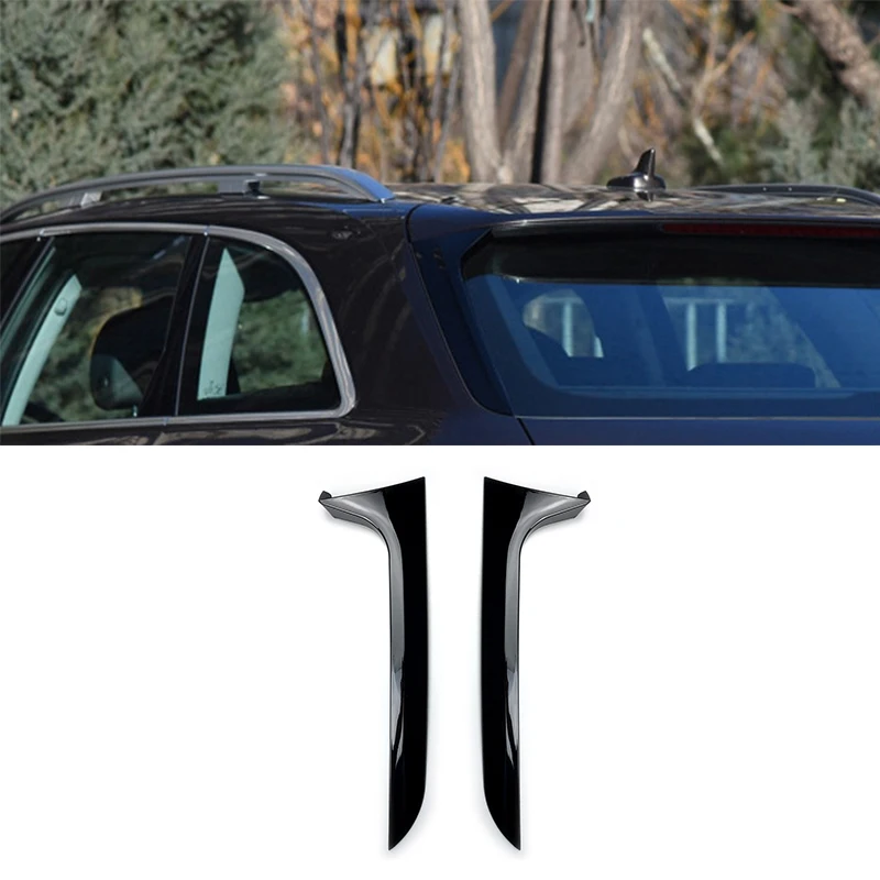 

Глянцевый черный/карбоновый вид, Автомобильный задний спойлер, боковое крыло, обшивка для Audi A6 C7 Travel Edition Allroad 2012-2018