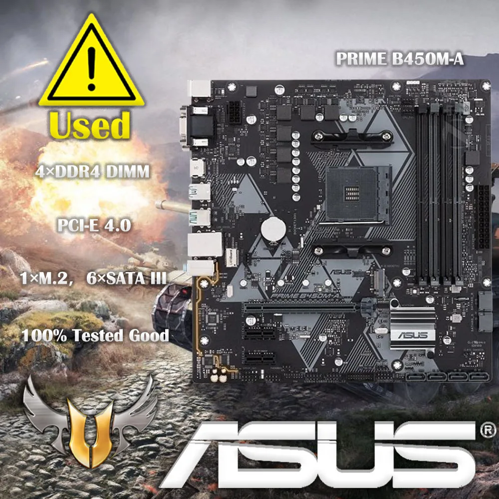 Asus Prime B450M-A Presa Per Scheda Madre Originale Am4 Ddr4 B450 Scheda Madre Desktop