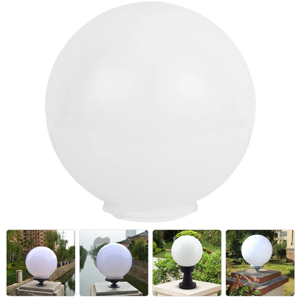 

Lamp Shade Light Globe Lampshade Acrylic Outdoor Waterproof Lampshade Replacement Round Ball Shape Lamp Cover White