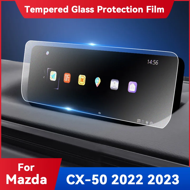 

For Mazda CX-50 2022 2023 CX50 GPS Navigation Screen Tempered Glass Protection Film Auto Interior Accessories Prevent Scratches