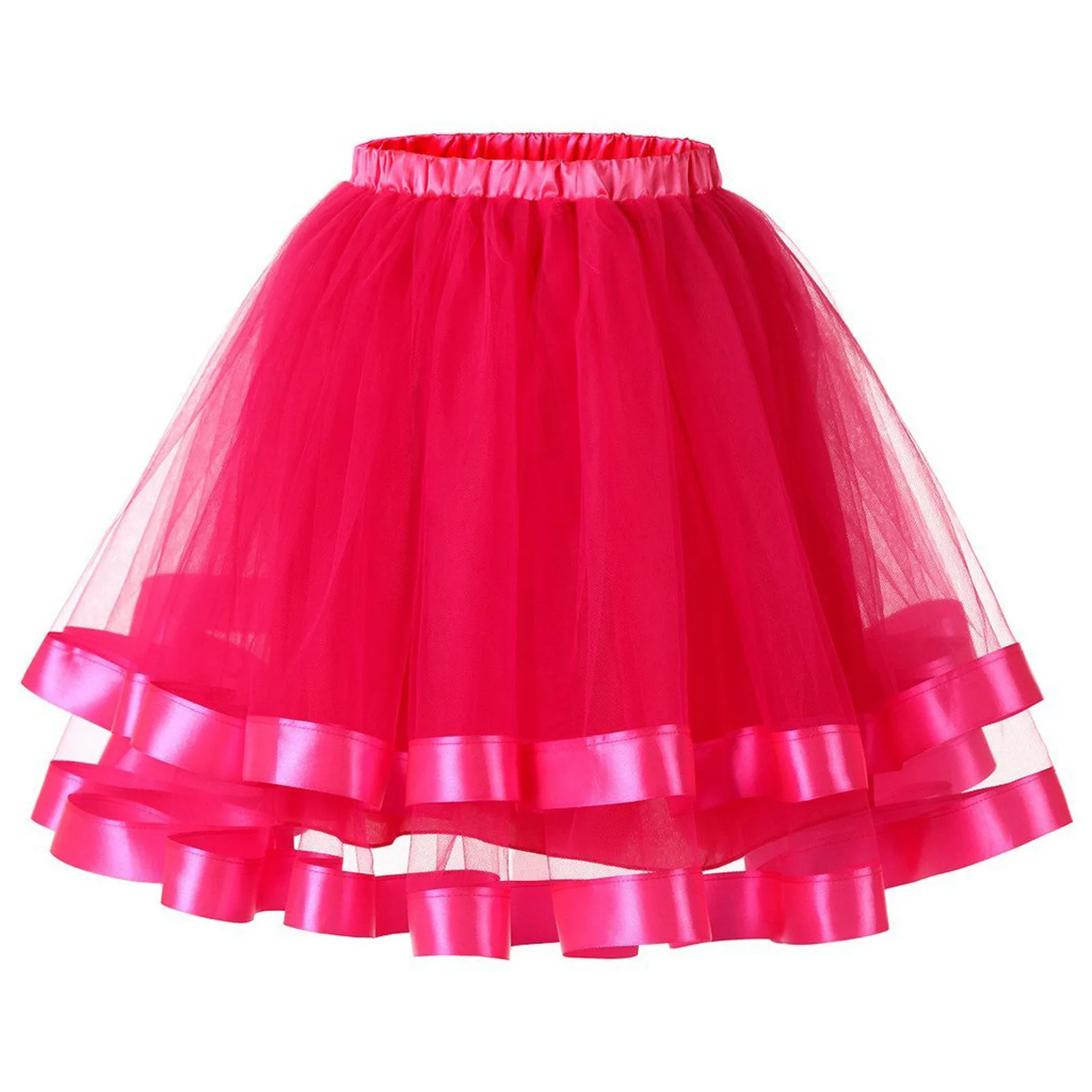 

Women Fairy Tulle Skirt Pleated Swing Tutu Princess Skirt Layered Tulle Ballet Dance Pettiskirts Femme Party Puffy Skirts