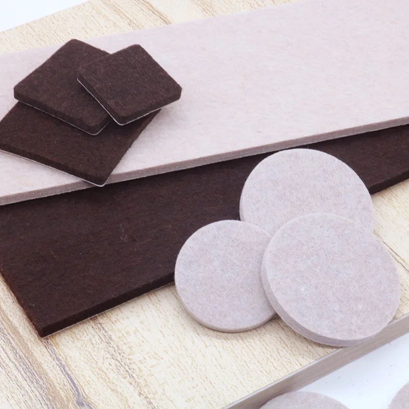 두꺼운 바닥 긁힘 방지 펠트 의자 다리 패드, 음소거 매트, 자체 접착, DIY 가구 액세서리, 5mm, 18-128 개
