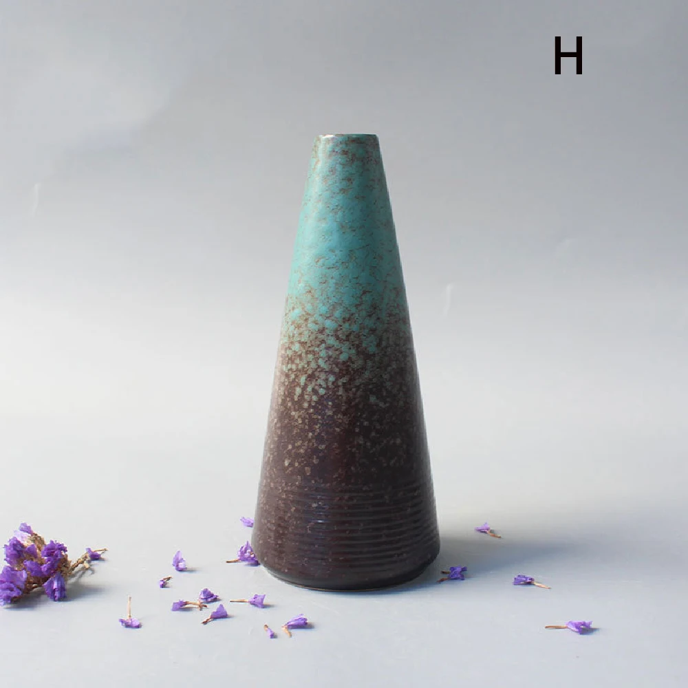 Elegant Black Ceramic Vase - Minimalist Japanese-Inspired Home Decor Piece