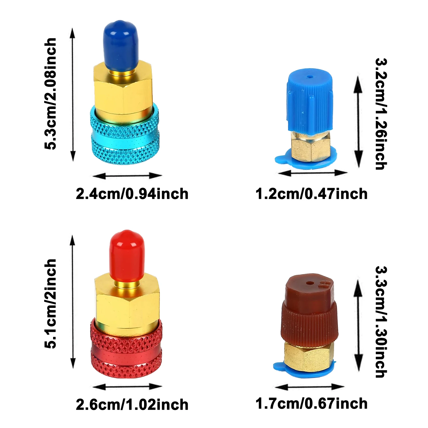 Freon R134A to R1234YF Refrigerant Gas Filling Adapter HVAC R 1234YF to 134A Inf