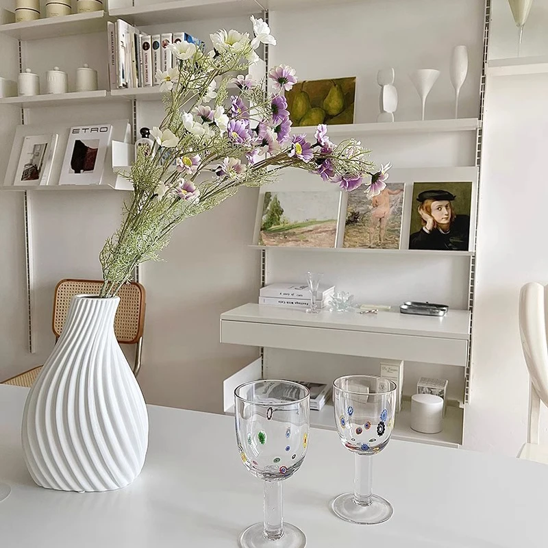 

Luxury Flower Vase Ceramics Aesthetic Interior Wedding Table Vase Minimalist Office Acrylic Nordic Floreros Garden Decoration