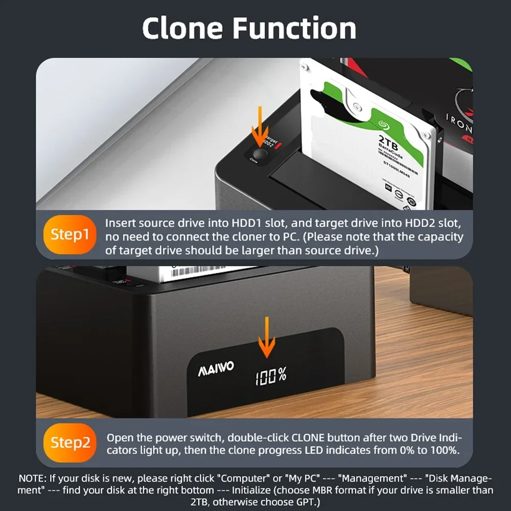 de Disco Rígido Externo, Clone Docking Station,