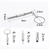 Steel Glasses Screwdriver Eyeglass Screwdriver Watch Repair Kit with Keychain Portable Hand Tools Precision Screwdriver Tools 3