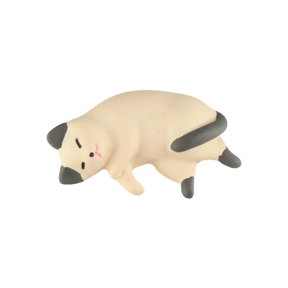 Cute Simulated Cat Fridge Ornaments Resin Handicraft Cat Resin Accessories Sleep Cat Simulation Lazy Cat Miniatures Home Decor