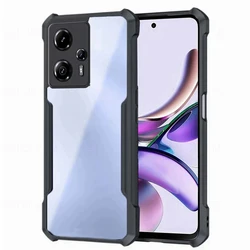 Durable Acrylic Shockproof Silicone Soft Phone Case for OPPO A6 5G (Black)