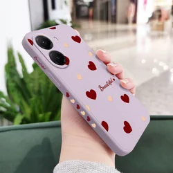Red Heart Silicone Soft Phone Case for Poco X8 ProMax (Light Purple)