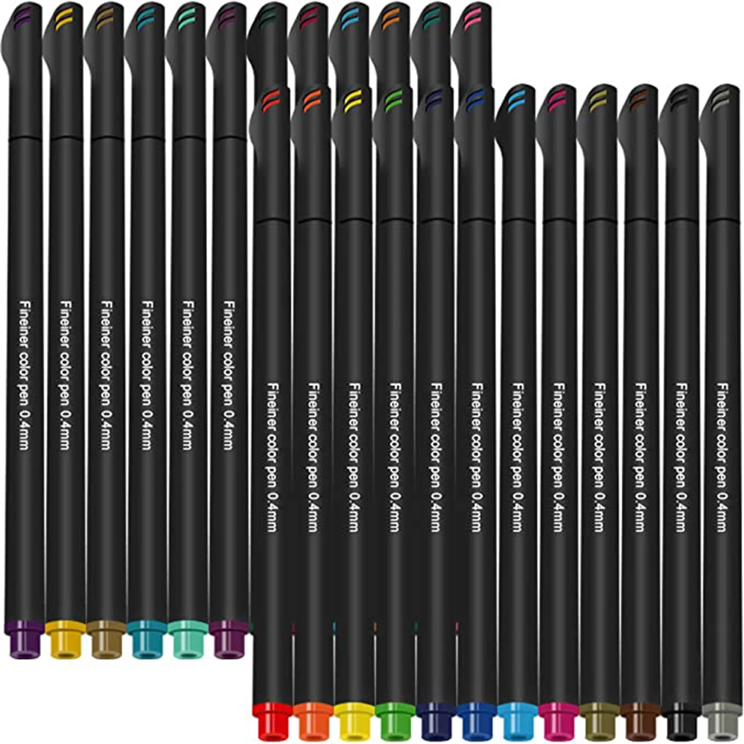 24 Fineliner Pens Color Fineliners Set Markers  Fineliners Drawing Sketch  Marker - Art Markers - Aliexpress