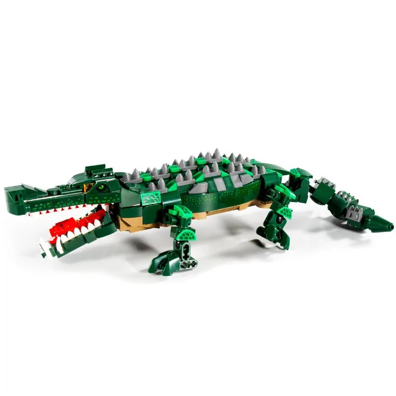 Blocchi Di Costruzione Assemblaggio Di Coccodrillo Di 6-10 Anni Compatibile Con Lego Animal Small Particles Assembly Boy Toy Model