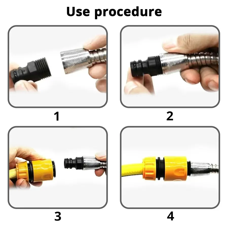 Garden hose connector 2Pcs BSP Threaded Tap Adaptor Garden Water Hose Quick Pipe Connector Fitting Universal Hose Pipe Extension Accessories