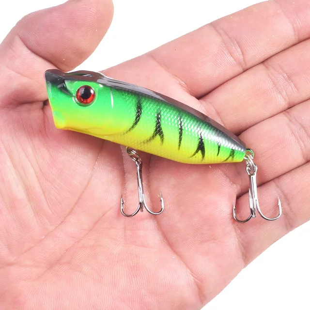 5pcs/Lot Mixed Color Popper Lure Topwater Bait Set 70mm 10g