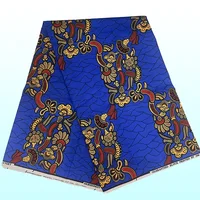 1pc Damask Fabric 5.48meter African Wax Fabric,Ghana Kente Design African Printed Wax Fabric Nigeria Ankara Kitenge Pagnes