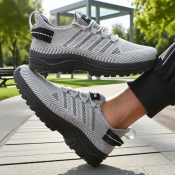 حذاء رجالي ماركة فاخرة أحذية رياضية كاجوال حذاء الصيف امرأة احذية الجري شبكة محبوكة تنفس موضة أحذية رياضية غير رسمية 2025
