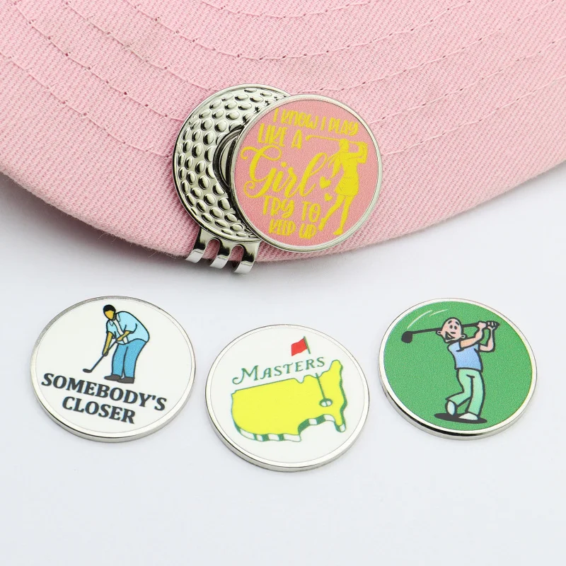 【 New 】 New creative metal enamel ball marker with golf accessories