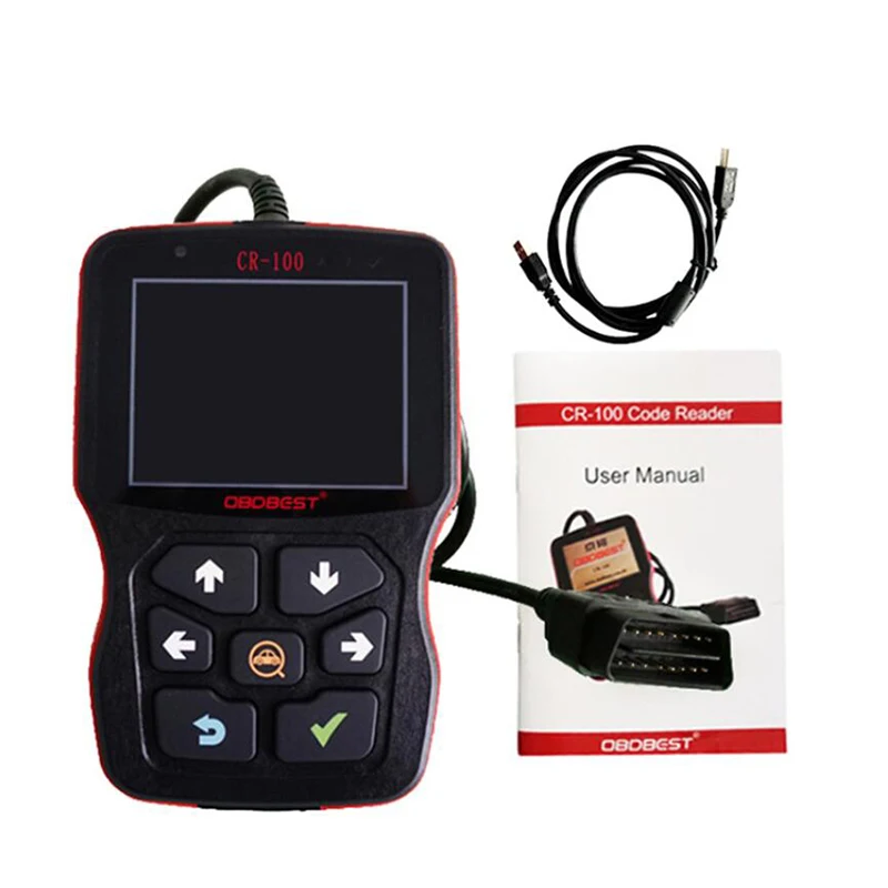 

OBDBEST CR-100 CR100 OBDII/EOBD Code Reader Car Scanner Diagnostic Tools Support CAN BUS Standard Newest 16Pin Clear Faults Code