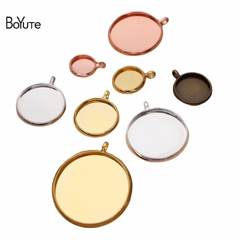

BoYuTe (50 Pieces/Lot) Fit 10-12-14-16-18-20MM Cabochon Pendant Base Diy Handmade Blank Tray Jewelry Accessories