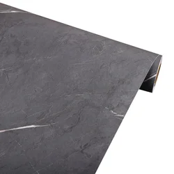Thickened Matte Grey Marble Waterproof Wallpaper Self Adhesive Wallpaper Kitchen Countertop Oil Proof Rock Board Wall Stickers