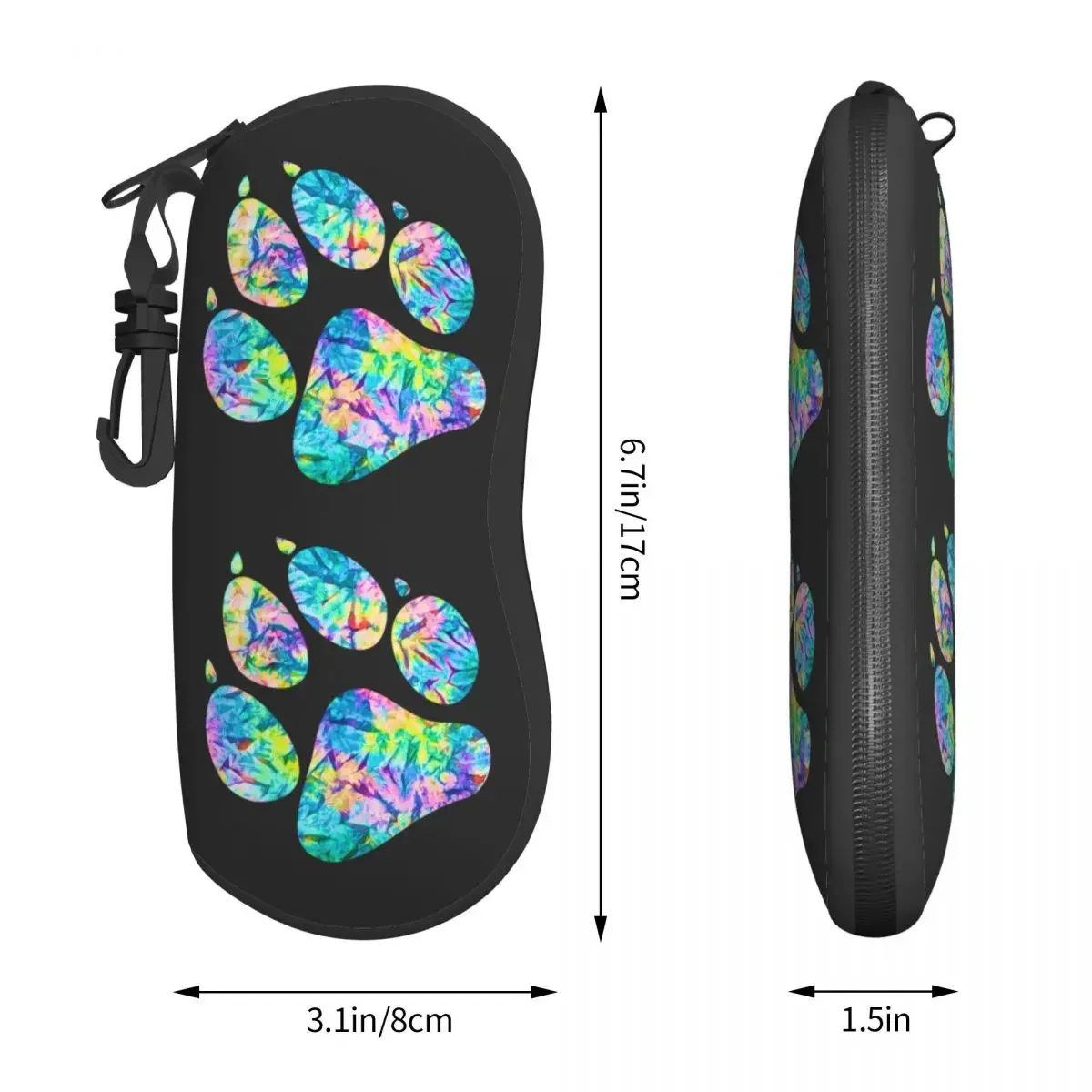 Rainbow Paw Dog Lover Glasses Case Fashion Accessories Sunglasses Storage Box Anti-scratch Eye Contacts Case
