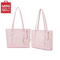 Printed Tote Bag Cute Girl Pink Large Capacity Women'S Handbag Commuter Pu Shoulder Bag